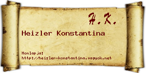 Heizler Konstantina névjegykártya